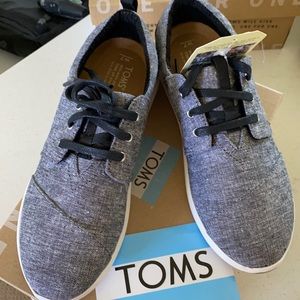 Toms W size 7/euro 37.5 NWT Del Ray Black Chambray